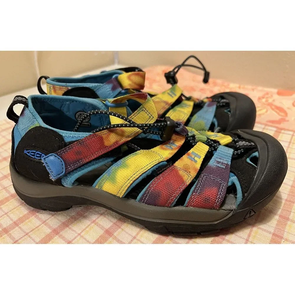 Keen‎ Rainbow Tie Dye Sandals Kids Youth Sz 4 Water Shoes Newport GUC